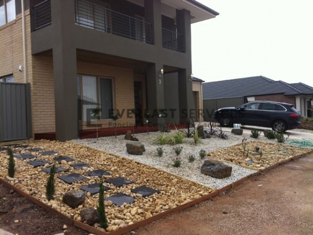 Landscape Garden Design Melbourne Front Backyard Ideas L33 Front Yard Pebble Landscaping