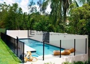 MW 37 - Swimming Pool Glass And Black Fence