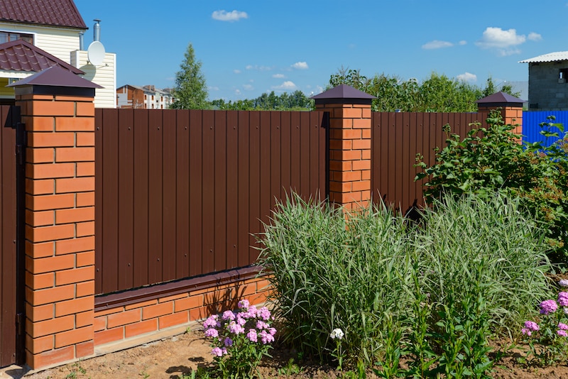 brick infill fencing